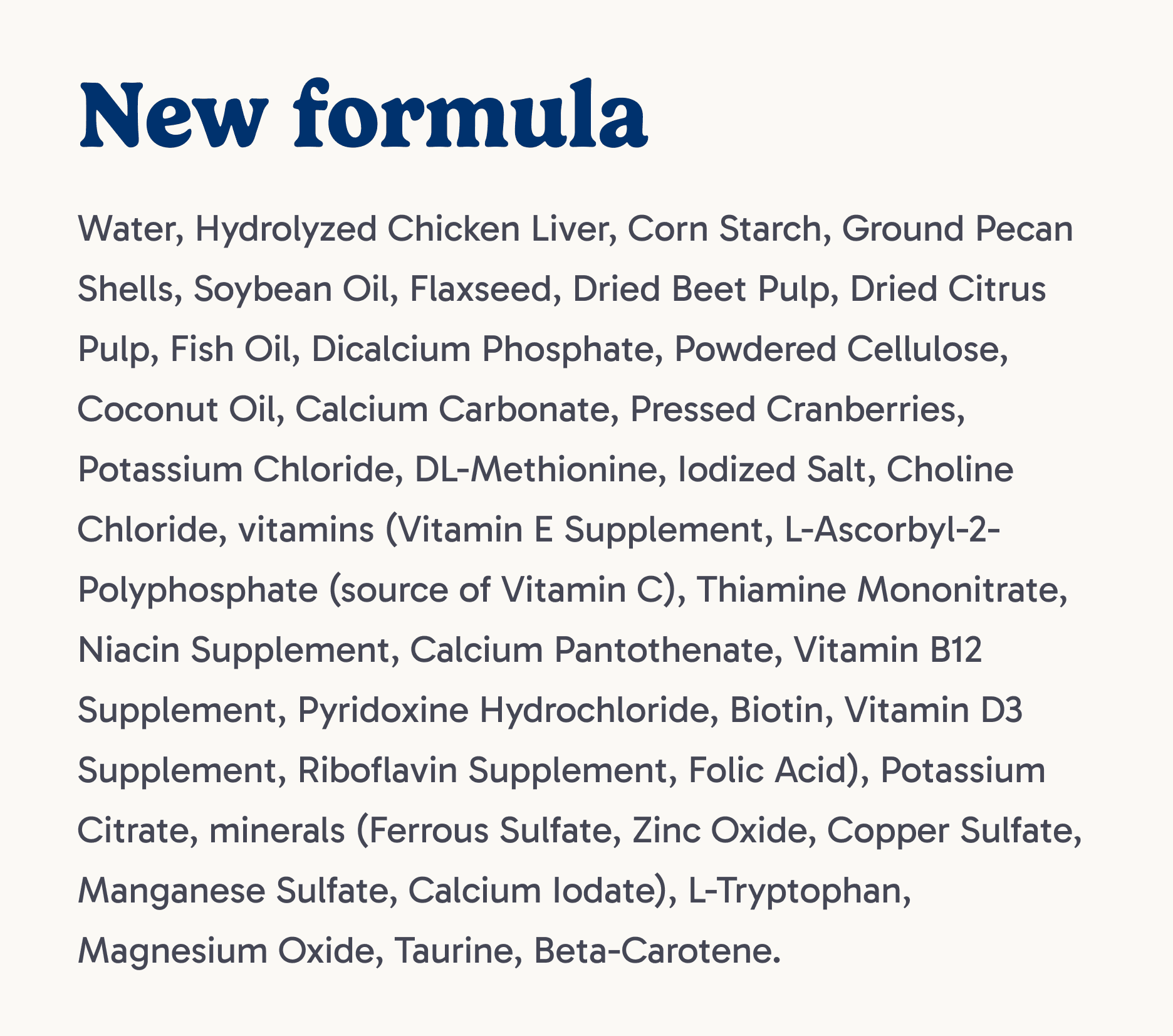 New formula