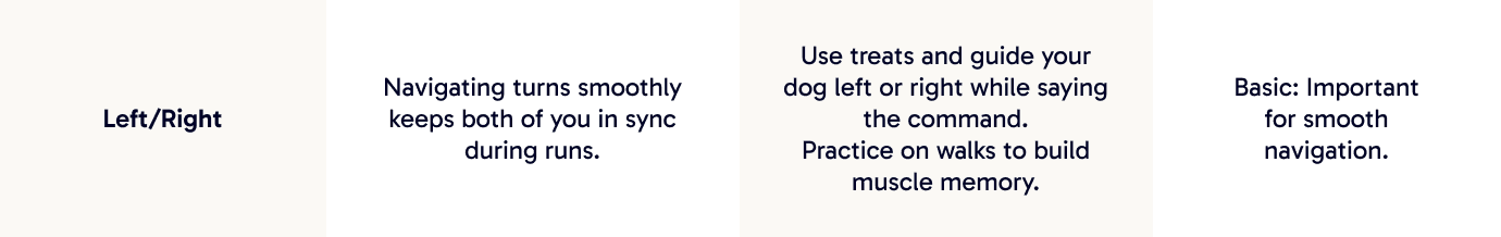 Left/Right | Navigating turns smoothly keeps both of you in sync during runs.