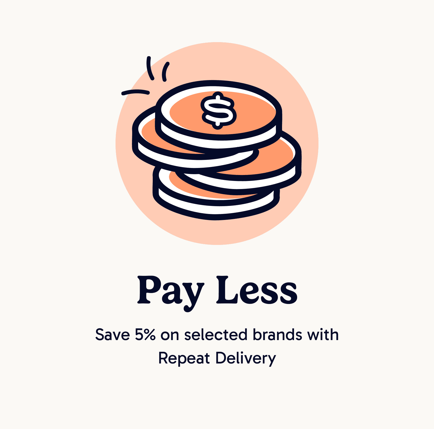 Pay Less | Save 5% on selected brands with Repeat Delivery